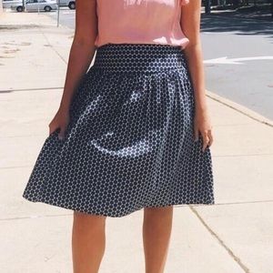 Blue polka dot skirt